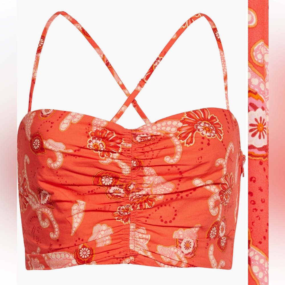 A.L.C. Arit floral crop top